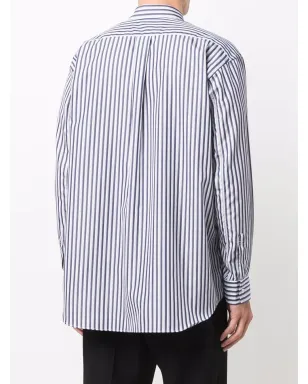 Comme Des Garçons Shirt オーバーサイズストライプシャツ - ブルー - サムネイル4