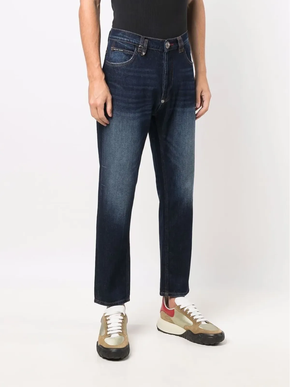 Philipp Plein キャロットフィット アイコニック プレイン ストレートジーンズ - 画像3