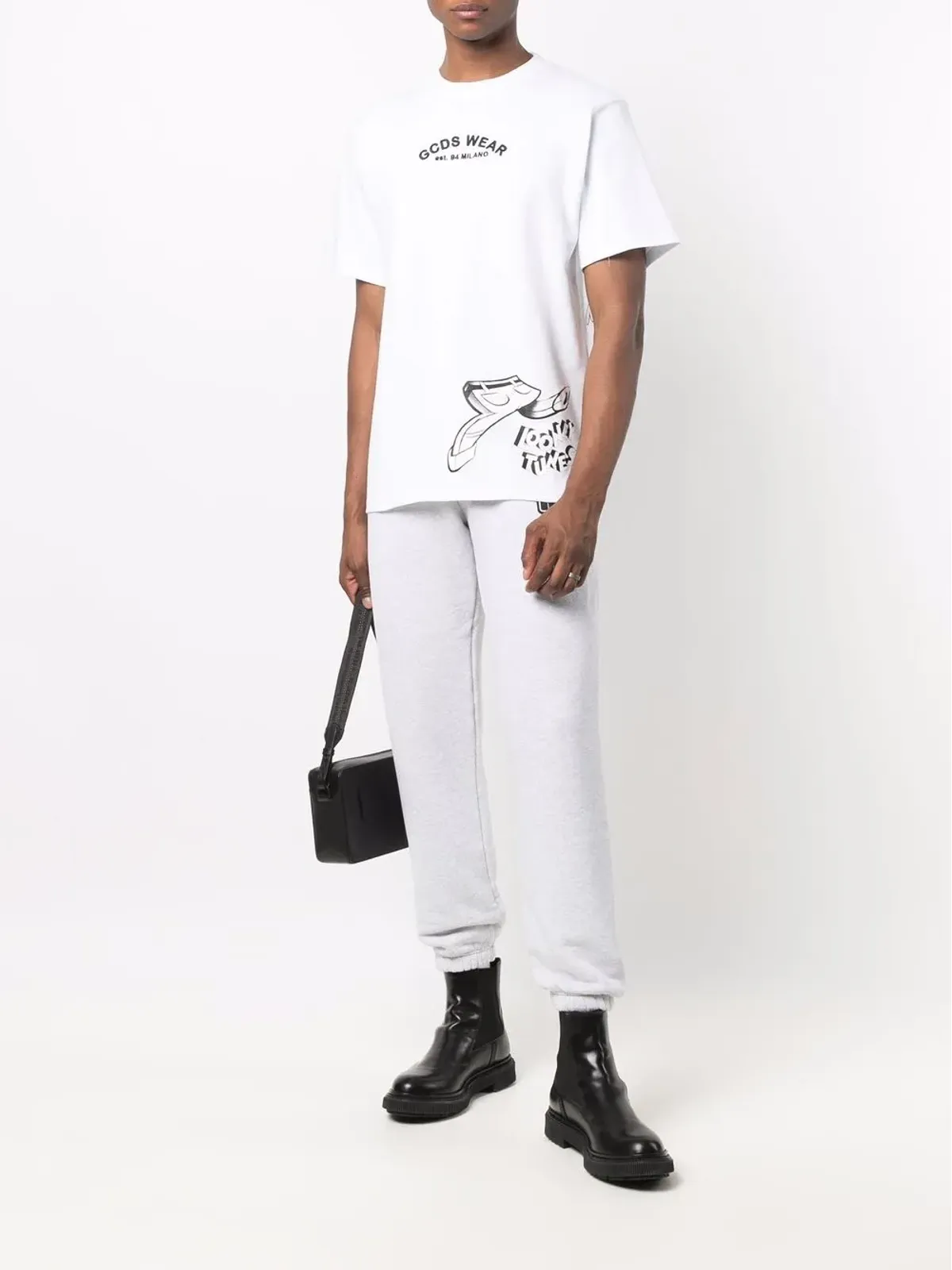 GCDS ロゴ入りクルーネックTシャツ - 画像2