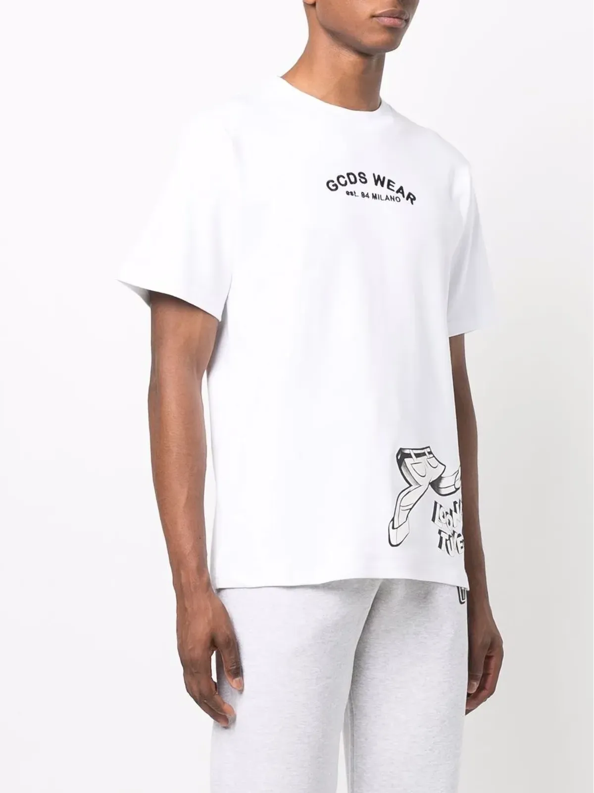 GCDS ロゴ入りクルーネックTシャツ - 画像3