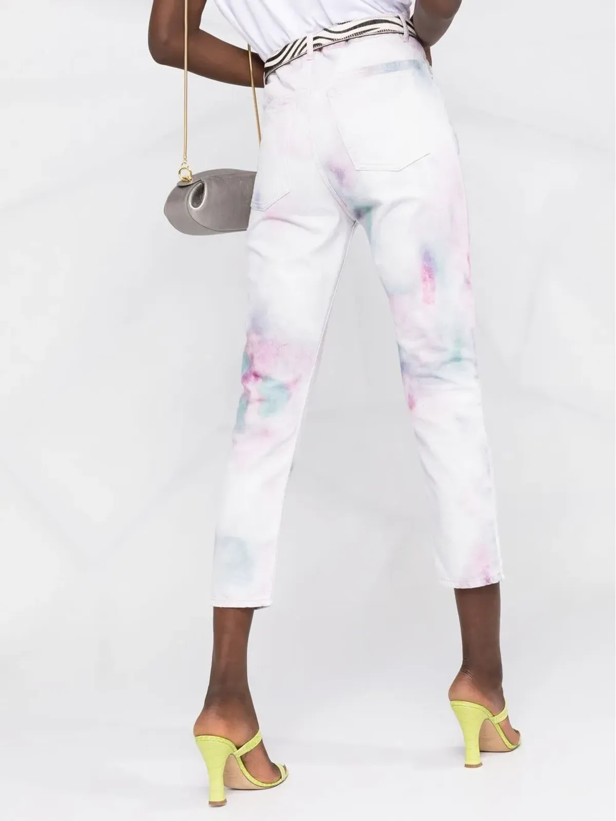 MARANT ÉTOILE 抽象プリント クロップドパンツ - 画像3