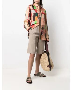 Pierre-Louis Mascia パッチワークプリント シルクシャツ - Neutrals - サムネイル3