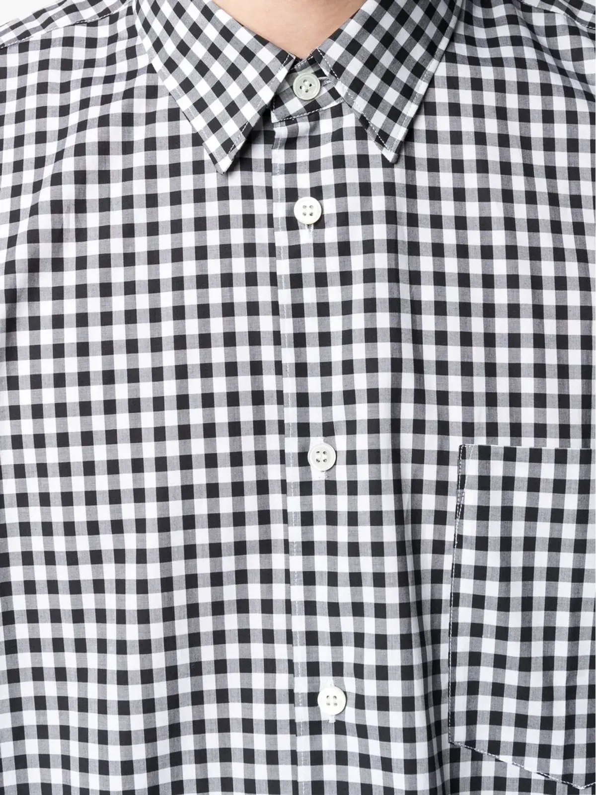 Comme Des Garçons Shirt ギンガムチェック柄コットンシャツ - 画像5