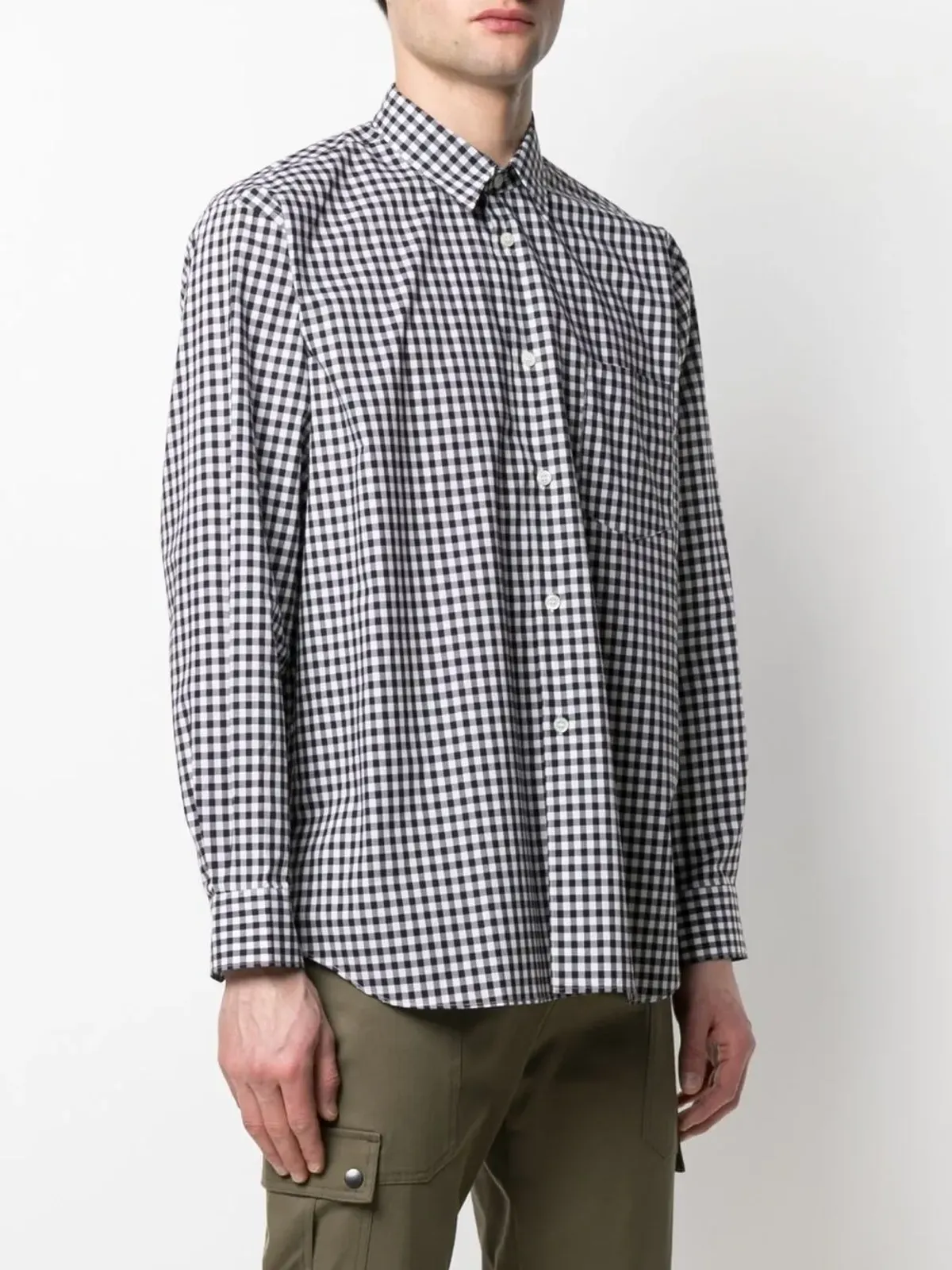 Comme Des Garçons Shirt ギンガムチェック柄コットンシャツ - 画像3