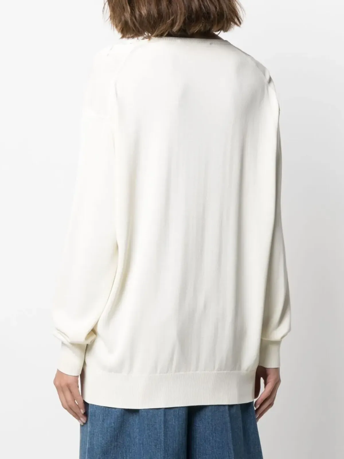 Stella McCartney レースディテール Vネック ジャンパー - 画像4