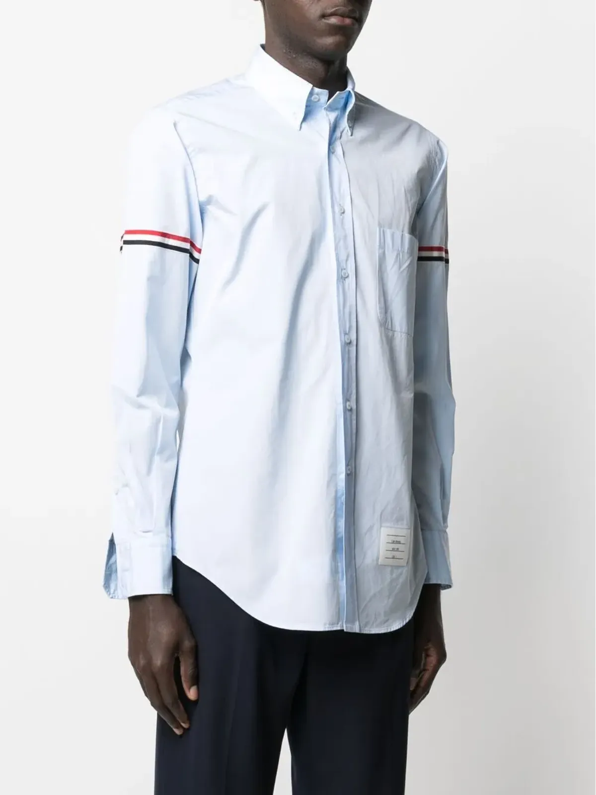 Thom Browne RWBストライプ長袖シャツ - ブルー - 画像3