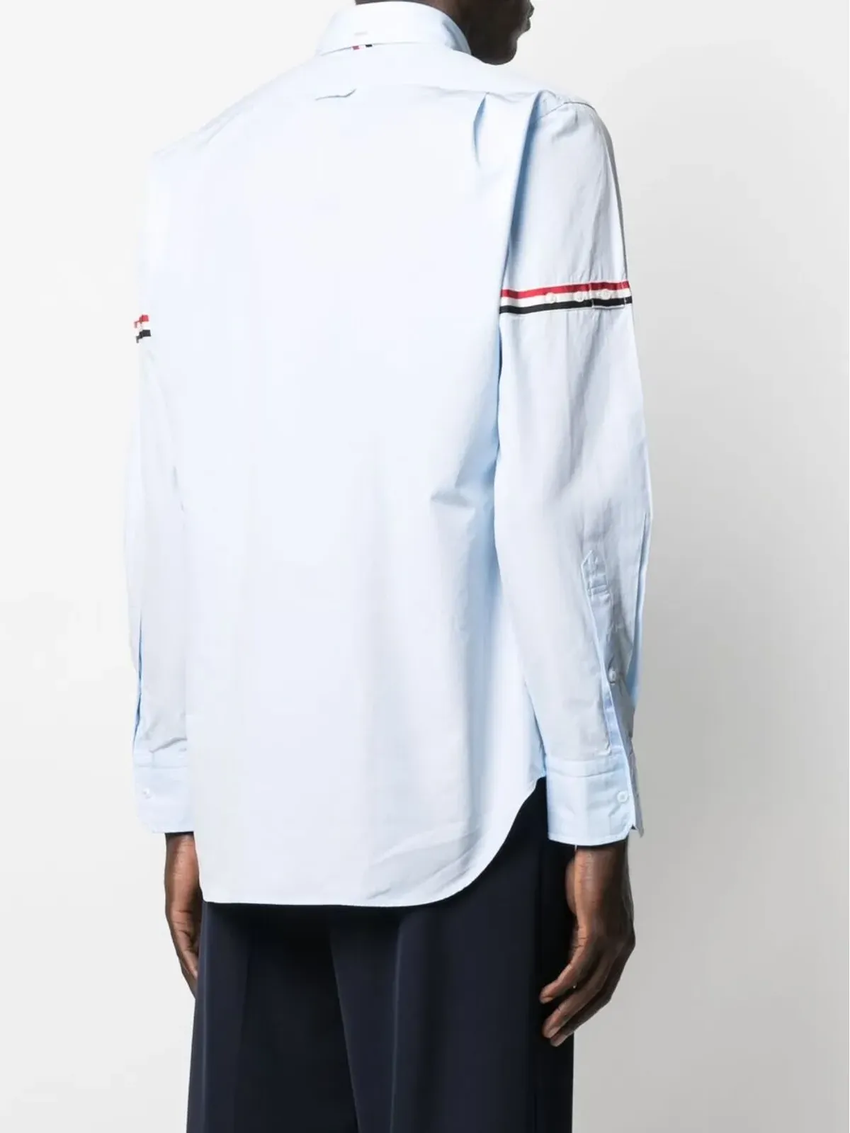 Thom Browne RWBストライプ長袖シャツ - ブルー - 画像4