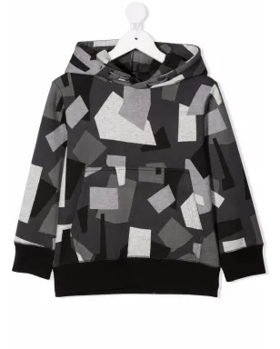 Stella McCartney Kids 幾何学迷彩フーディー - サムネイル1