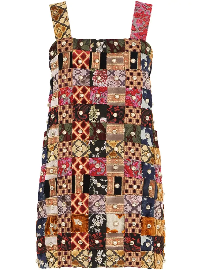 Dolce & Gabbana Dolce & Gabbana パッチワークジャカード ミニドレスの商品画像