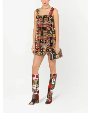 Dolce & Gabbana パッチワークジャカード ミニドレス - サムネイル2