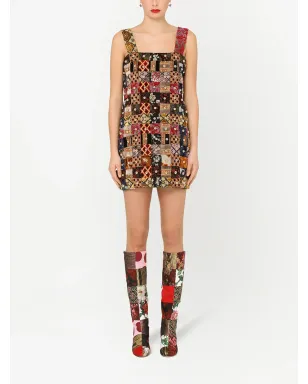 Dolce & Gabbana パッチワークジャカード ミニドレス - サムネイル3