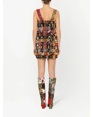 Dolce & Gabbana パッチワークジャカード ミニドレス - サムネイル4