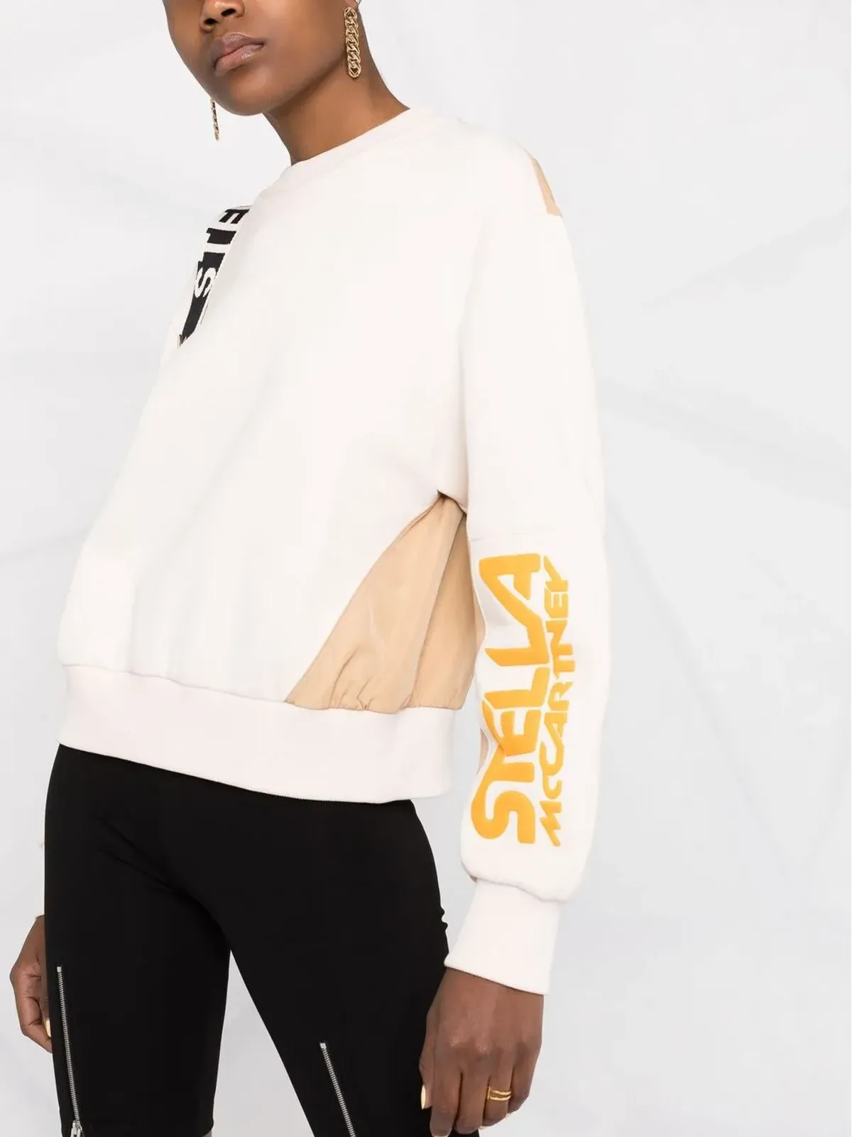 Stella McCartney ロゴプリント カラーブロック スウェットシャツ - 画像5