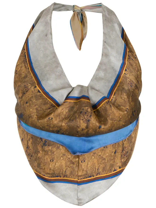 Amir Slama Amir Slama 絹のホルターネック ブラウスの商品画像