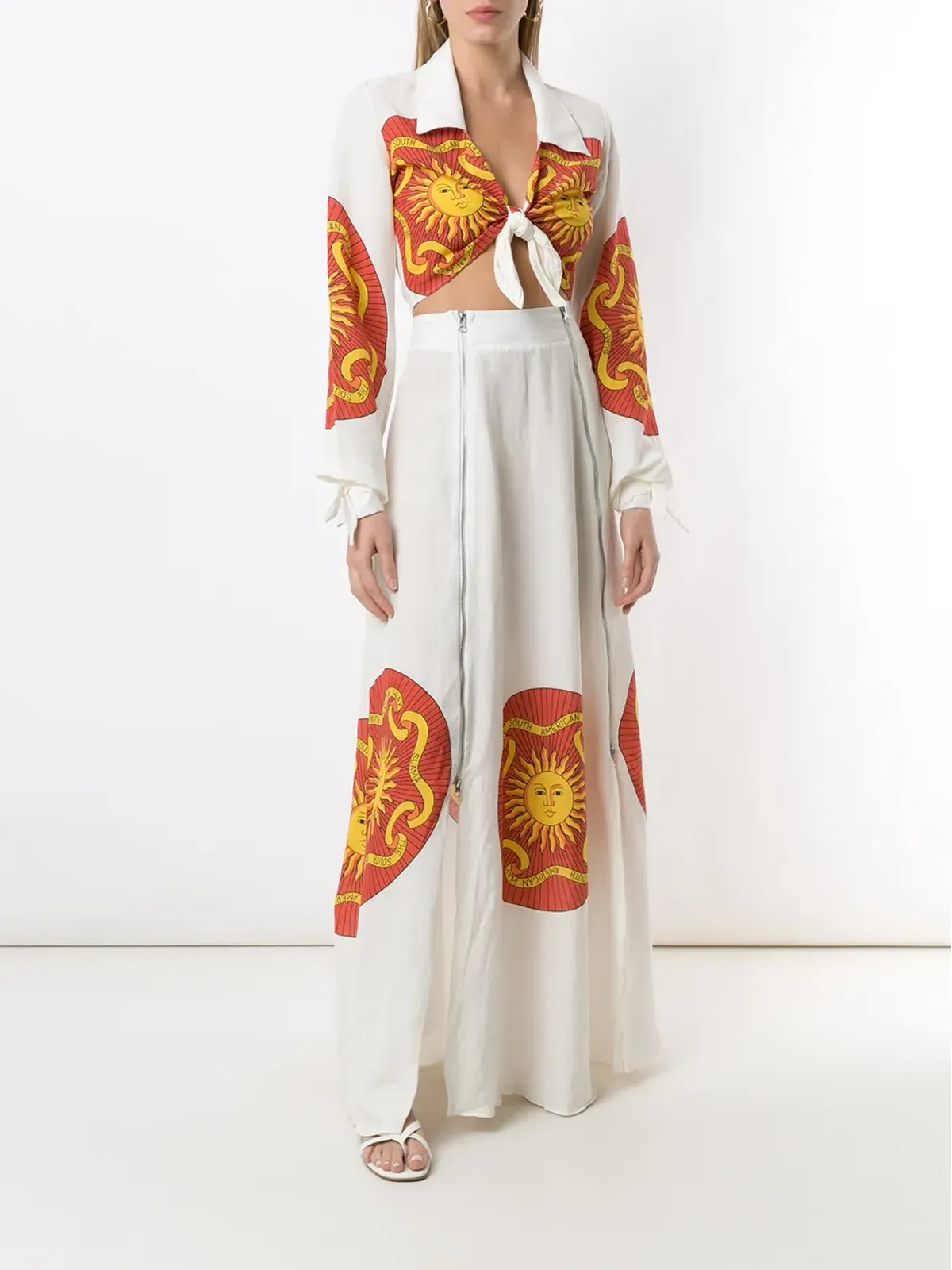Amir Slama 長袖クロップドシャツ - White - 画像2