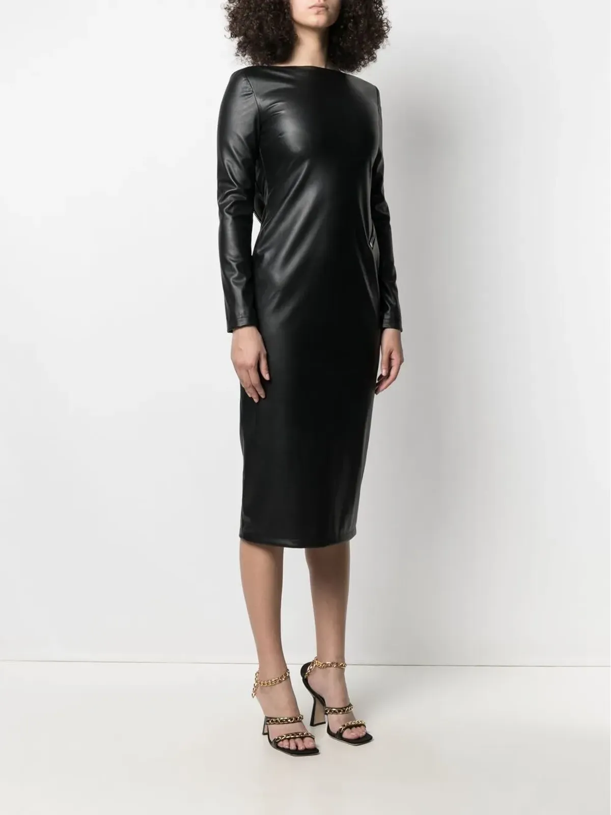 TOM FORD ジップディテール オープンバック ドレス - ブラック - 画像3