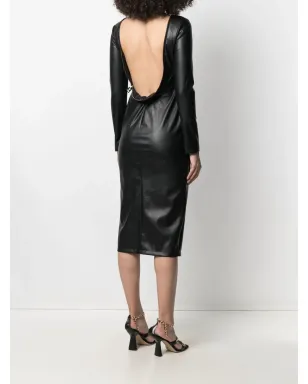 TOM FORD ジップディテール オープンバック ドレス - ブラック - サムネイル4