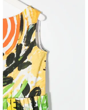 Marni Kids 総柄プリントワンピース - グリーン - サムネイル3