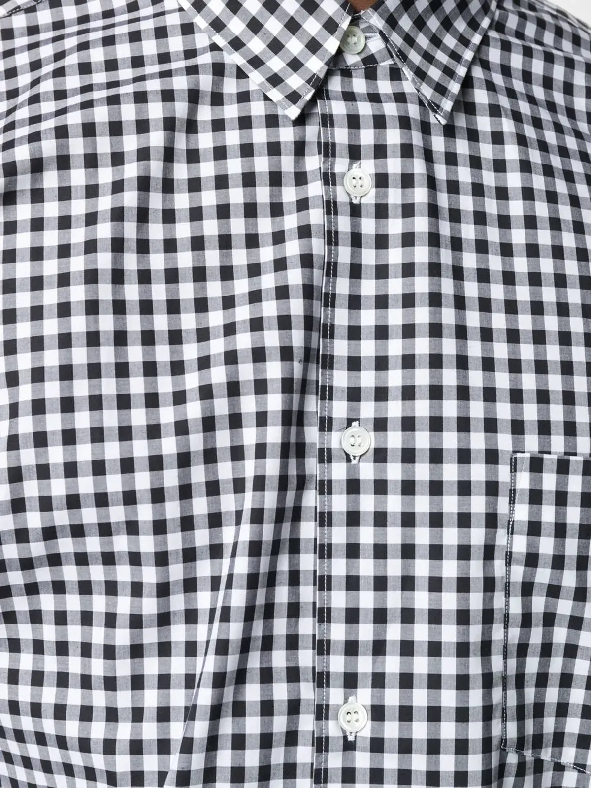 Comme Des Garçons Shirt check-print cotton shirt - Black - 画像5