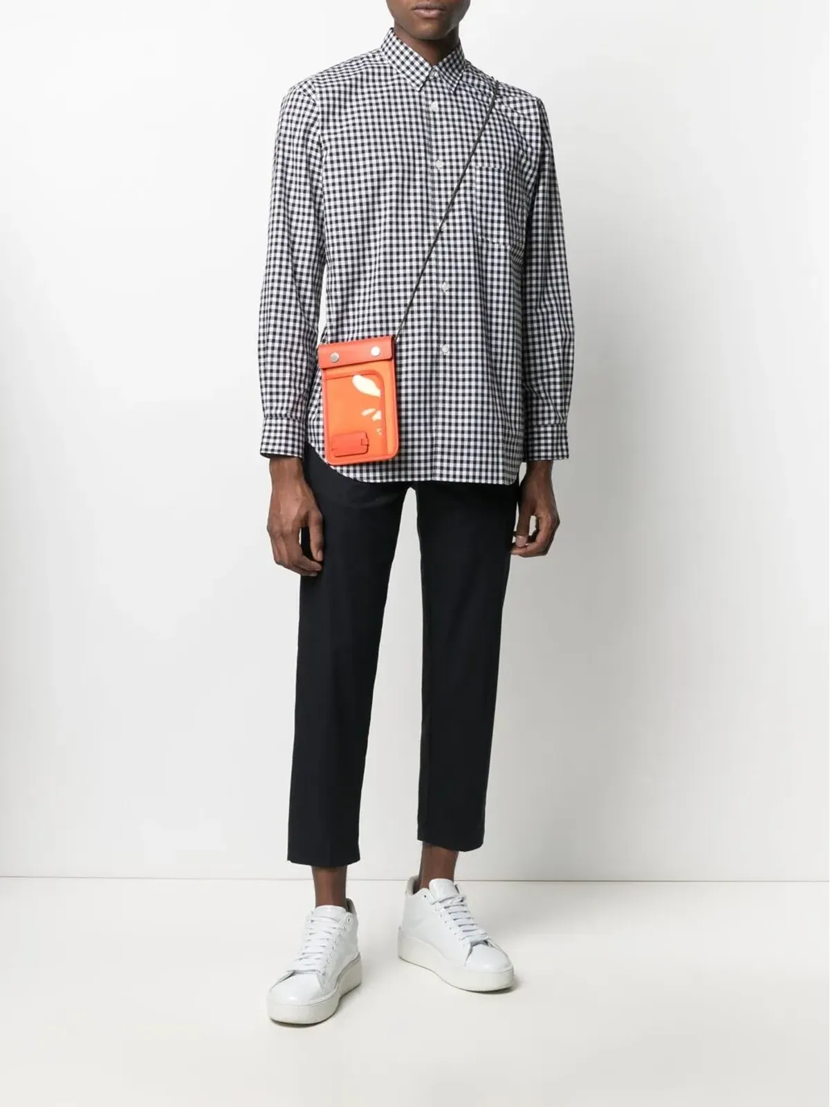Comme Des Garçons Shirt check-print cotton shirt - Black - 画像2
