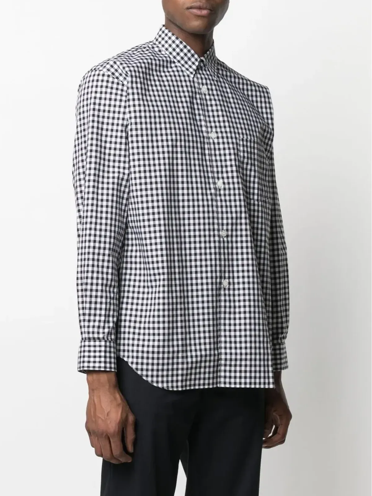 Comme Des Garçons Shirt check-print cotton shirt - Black - 画像3