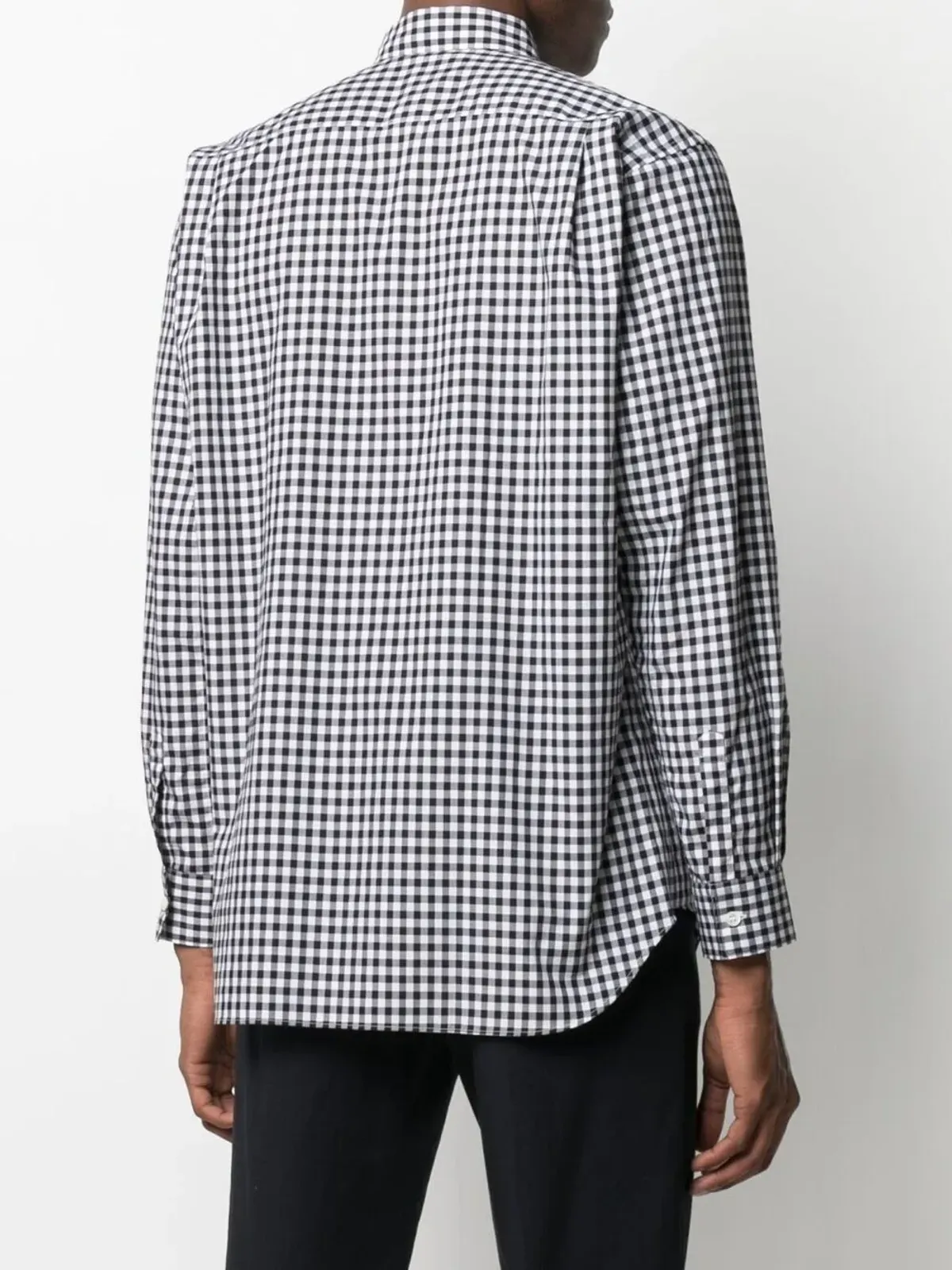 Comme Des Garçons Shirt check-print cotton shirt - Black - 画像4