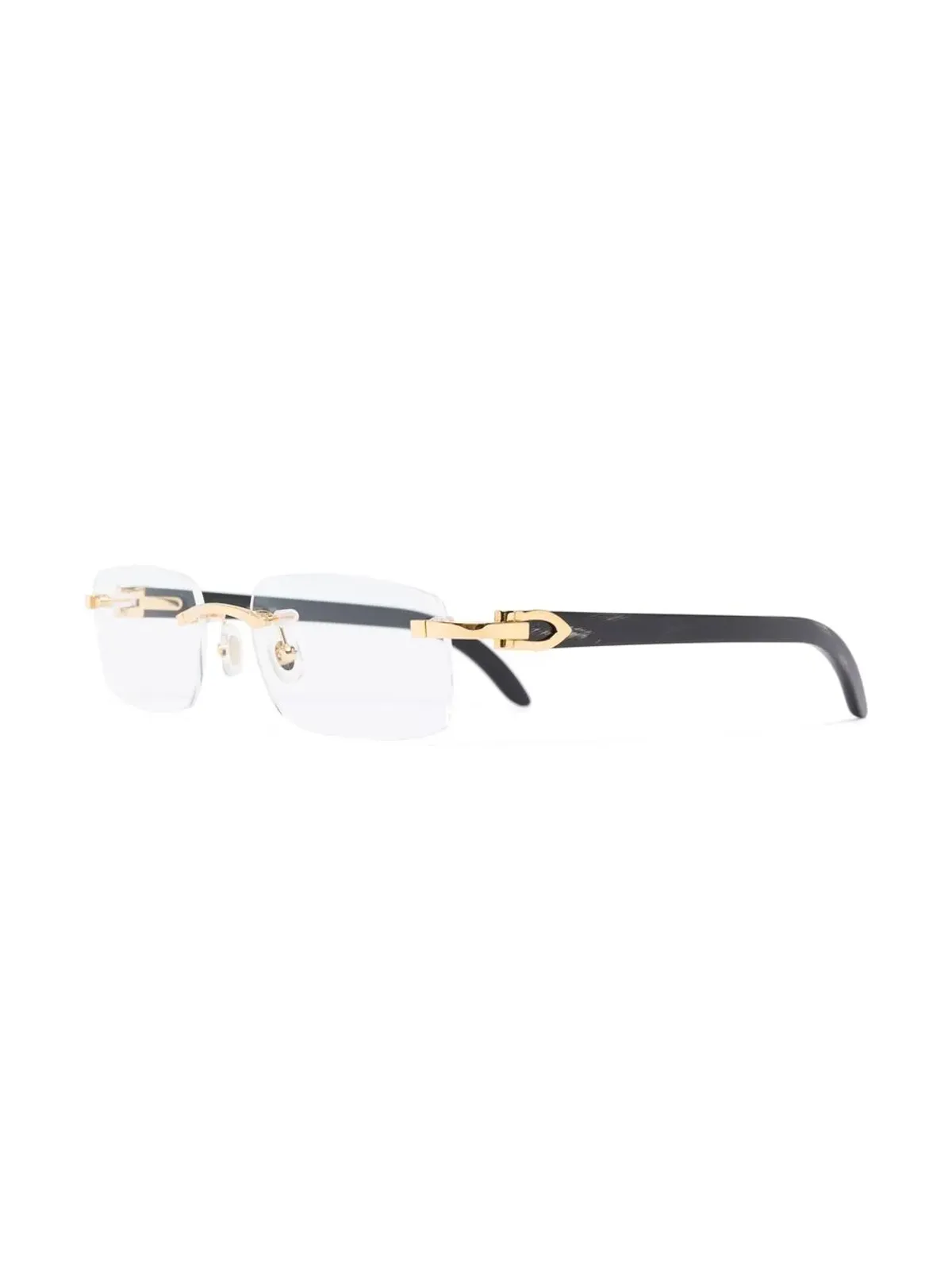 Cartier Eyewear rectangle-frame clear glasses - Black - 画像2