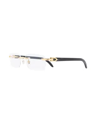 Cartier Eyewear rectangle-frame clear glasses - Black - サムネイル2