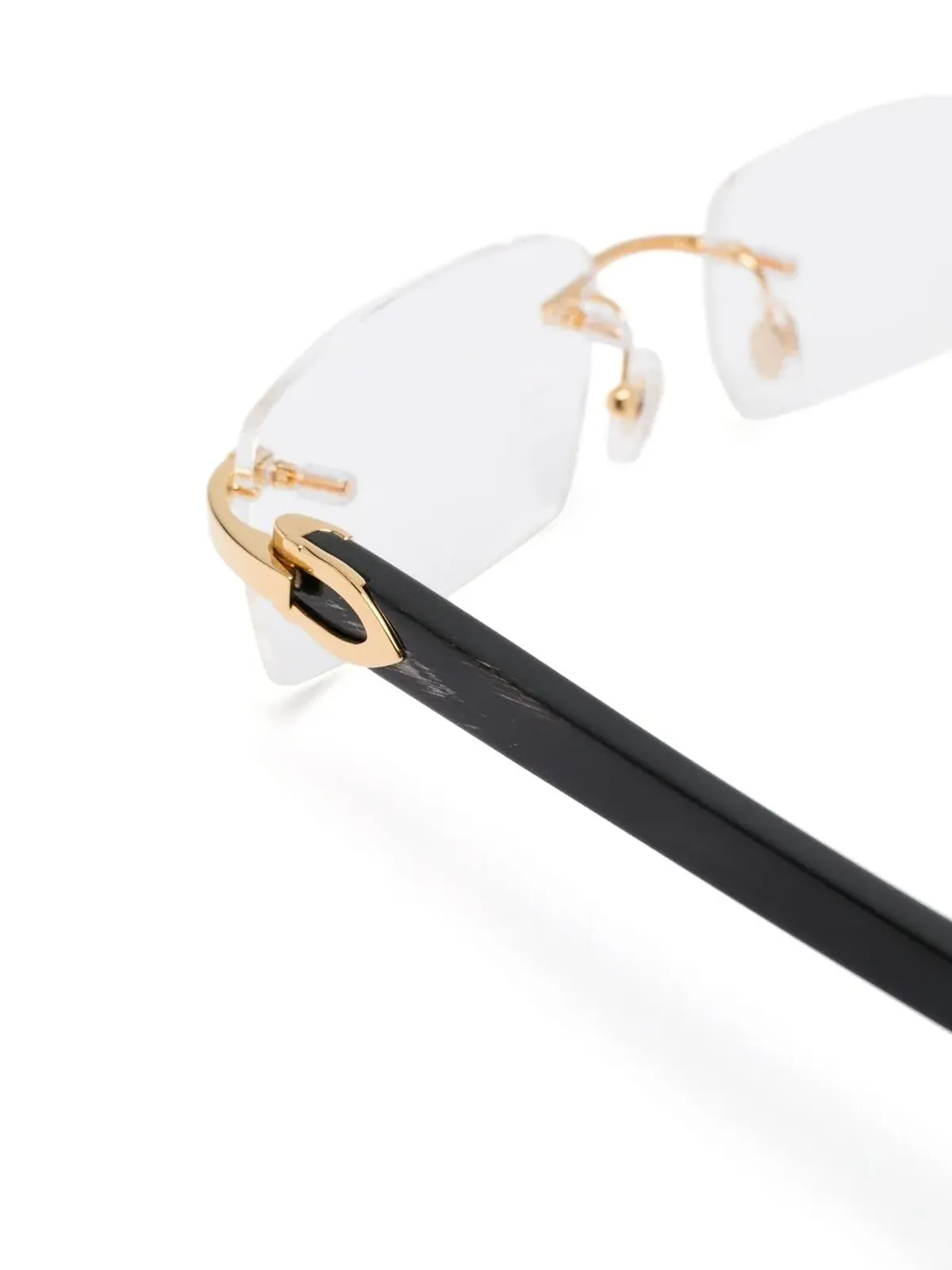 Cartier Eyewear rectangle-frame clear glasses - Black - 画像3