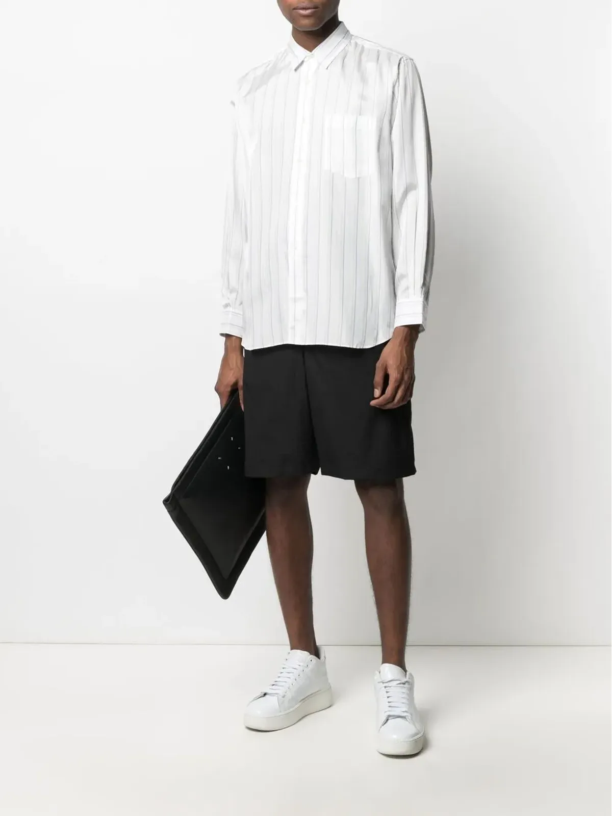 Comme Des Garçons Shirt 縦縞プリントシャツ - 画像2