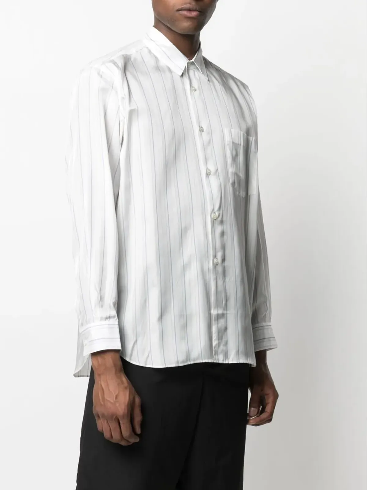 Comme Des Garçons Shirt 縦縞プリントシャツ - 画像3