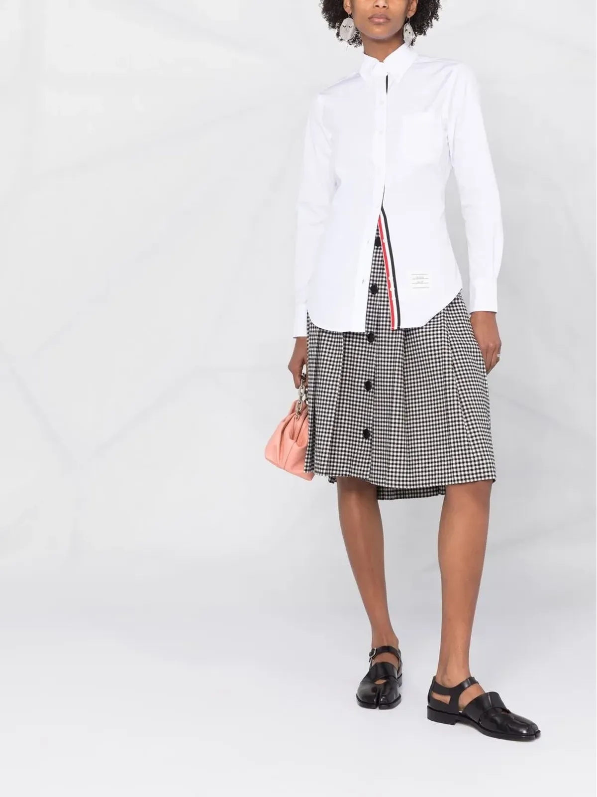 Thom Browne ロゴパッチ コットンシャツ - 画像2