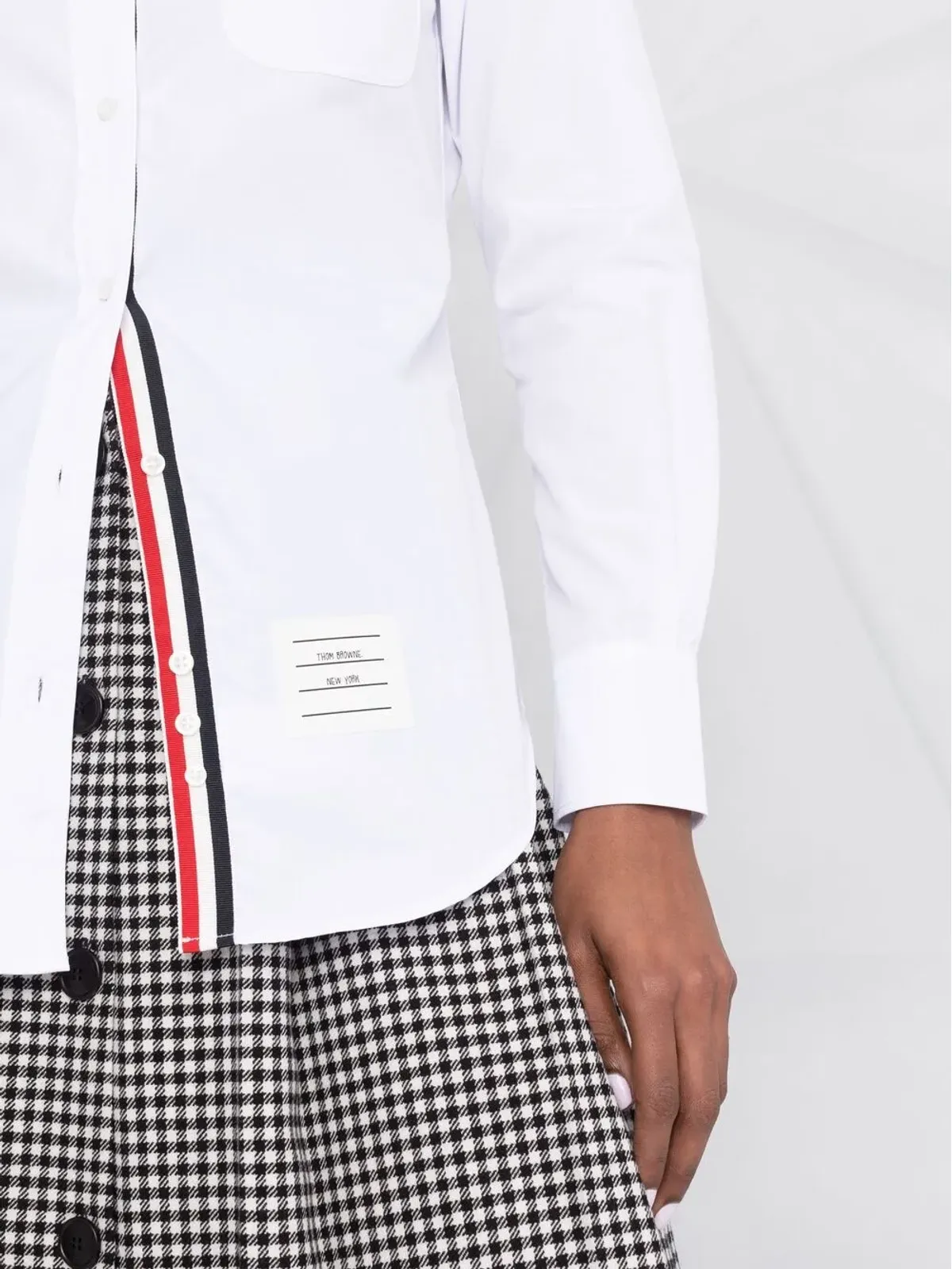 Thom Browne ロゴパッチ コットンシャツ - 画像3