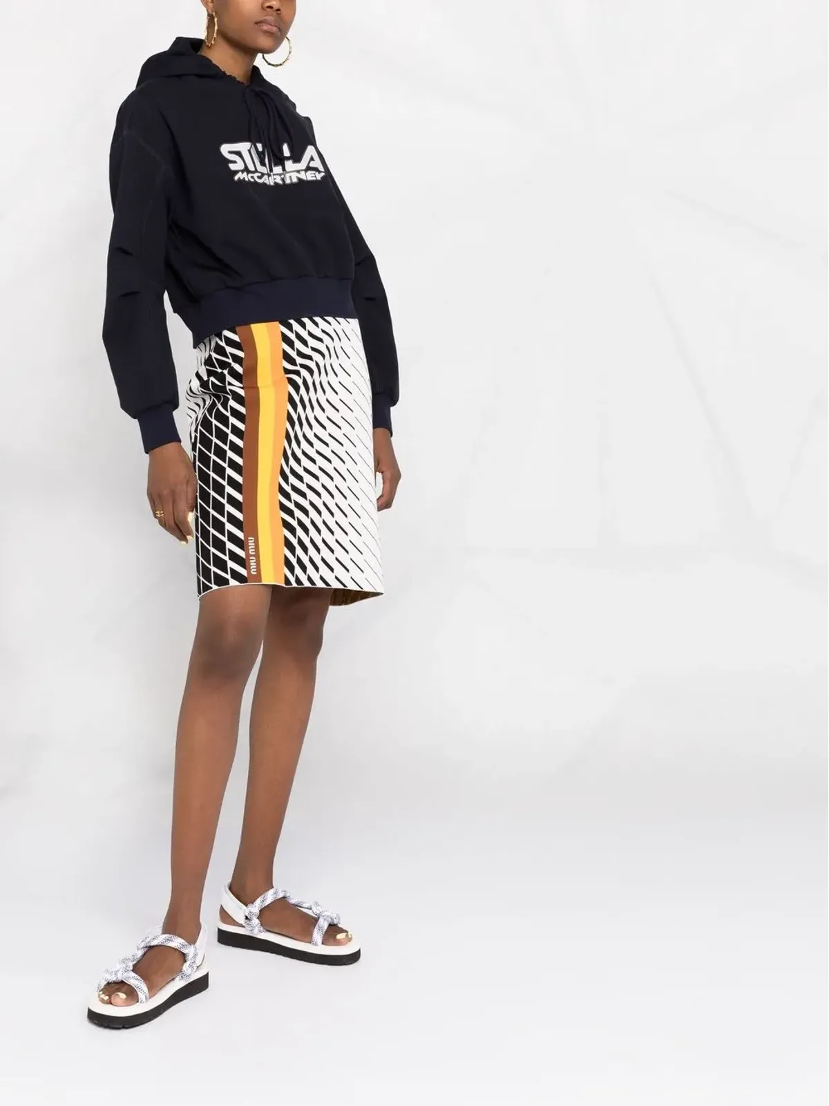 Stella McCartney ロゴプリントスクーバフーディ - 画像4