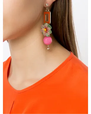 Amir Slama フローラ アシンメトリック ドロップ ピアス - サムネイル3