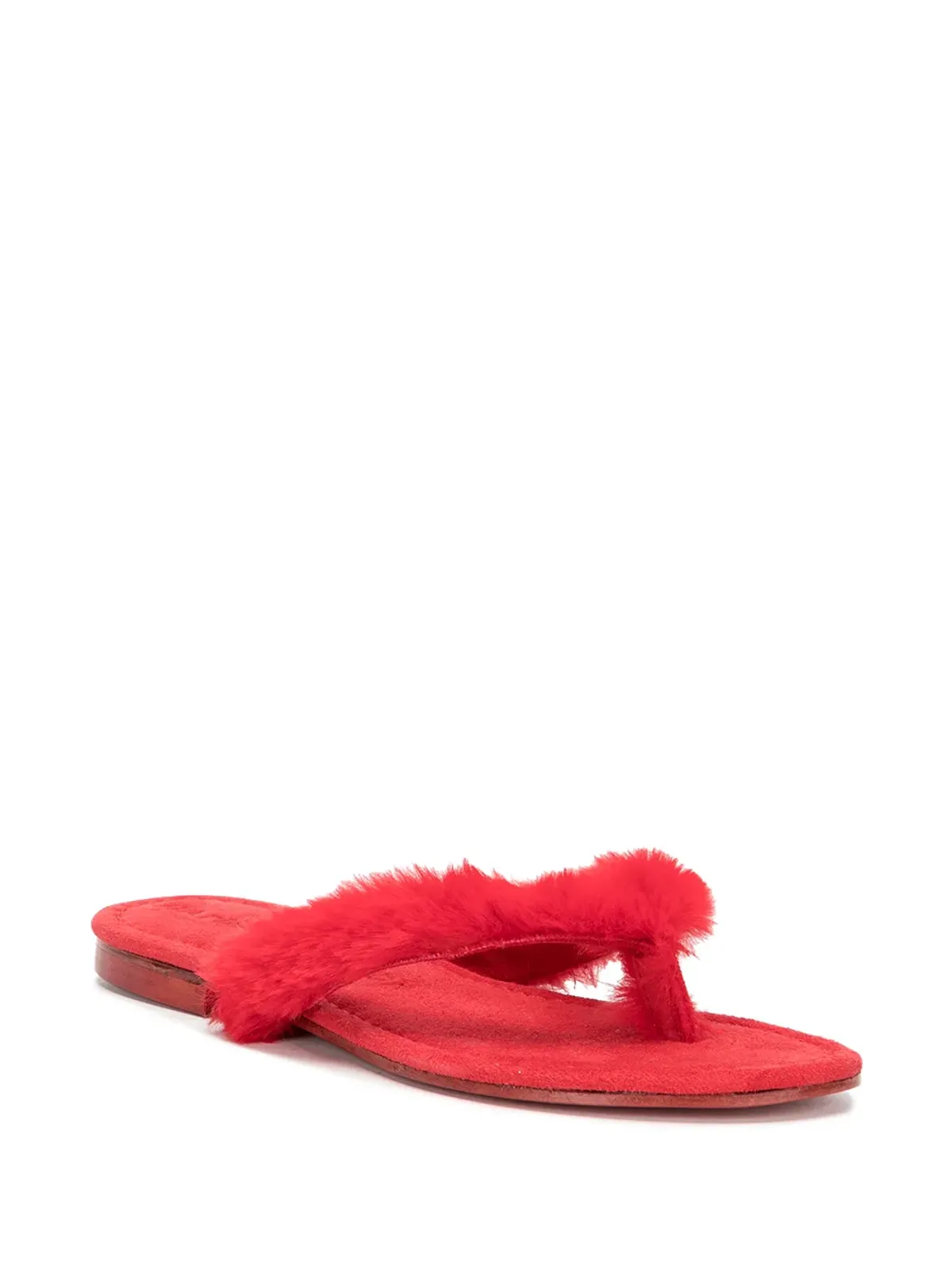 Madison.Maison Ivanka 人工毛フリップフロップ - 画像2