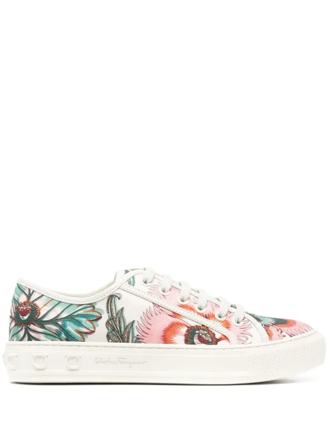 FERRAGAMO Ferragamo Papavero-print ローカットスニーカーの商品画像