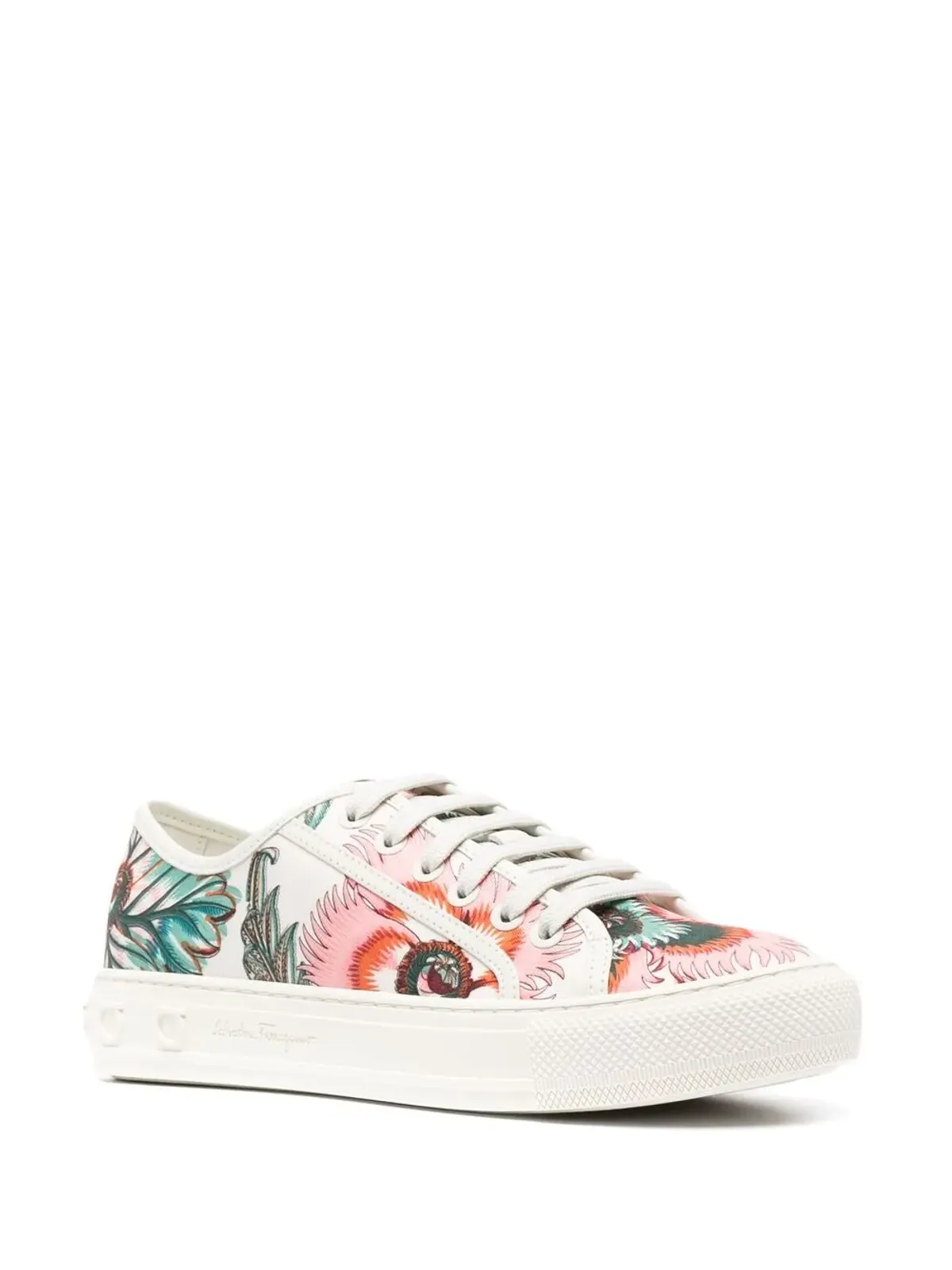 Ferragamo Papavero-print ローカットスニーカー - 画像2