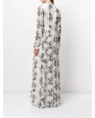 Macgraw ローズ・フリル・トリム ロングドレス - White - サムネイル4