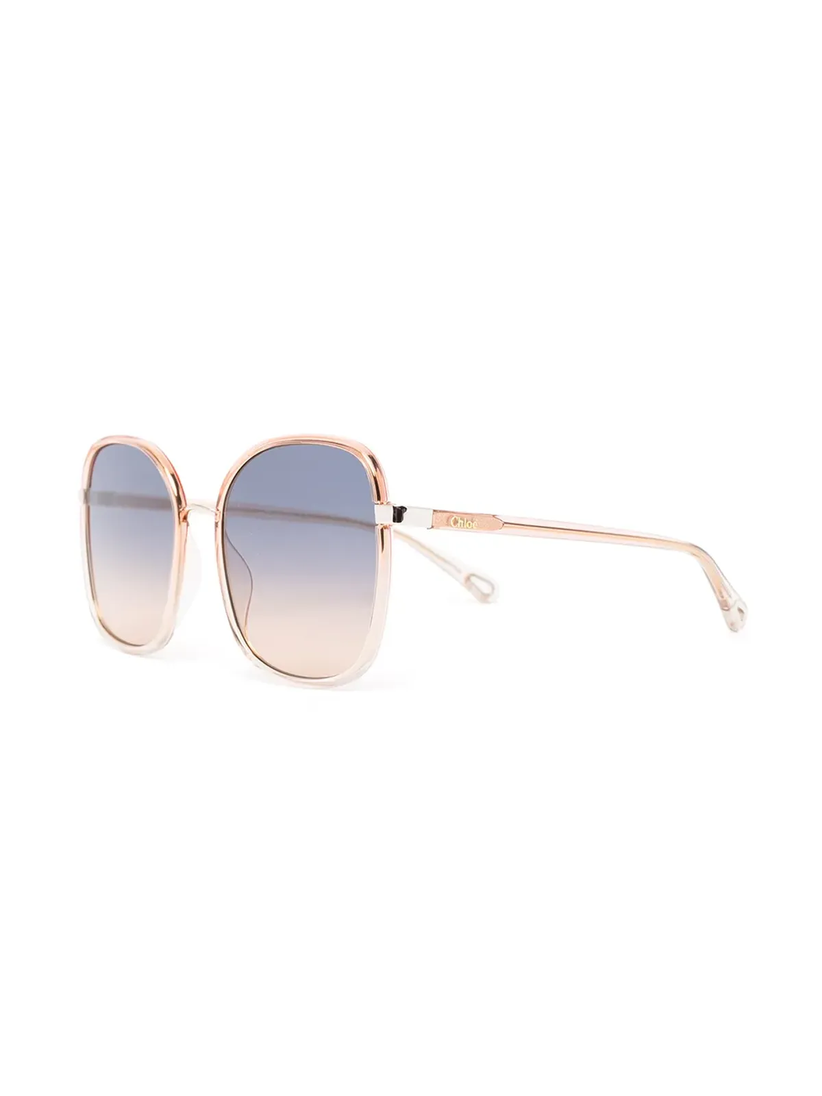 Chloé Eyewear フランキー スクエアフレーム サングラス（オレンジ） - 画像2
