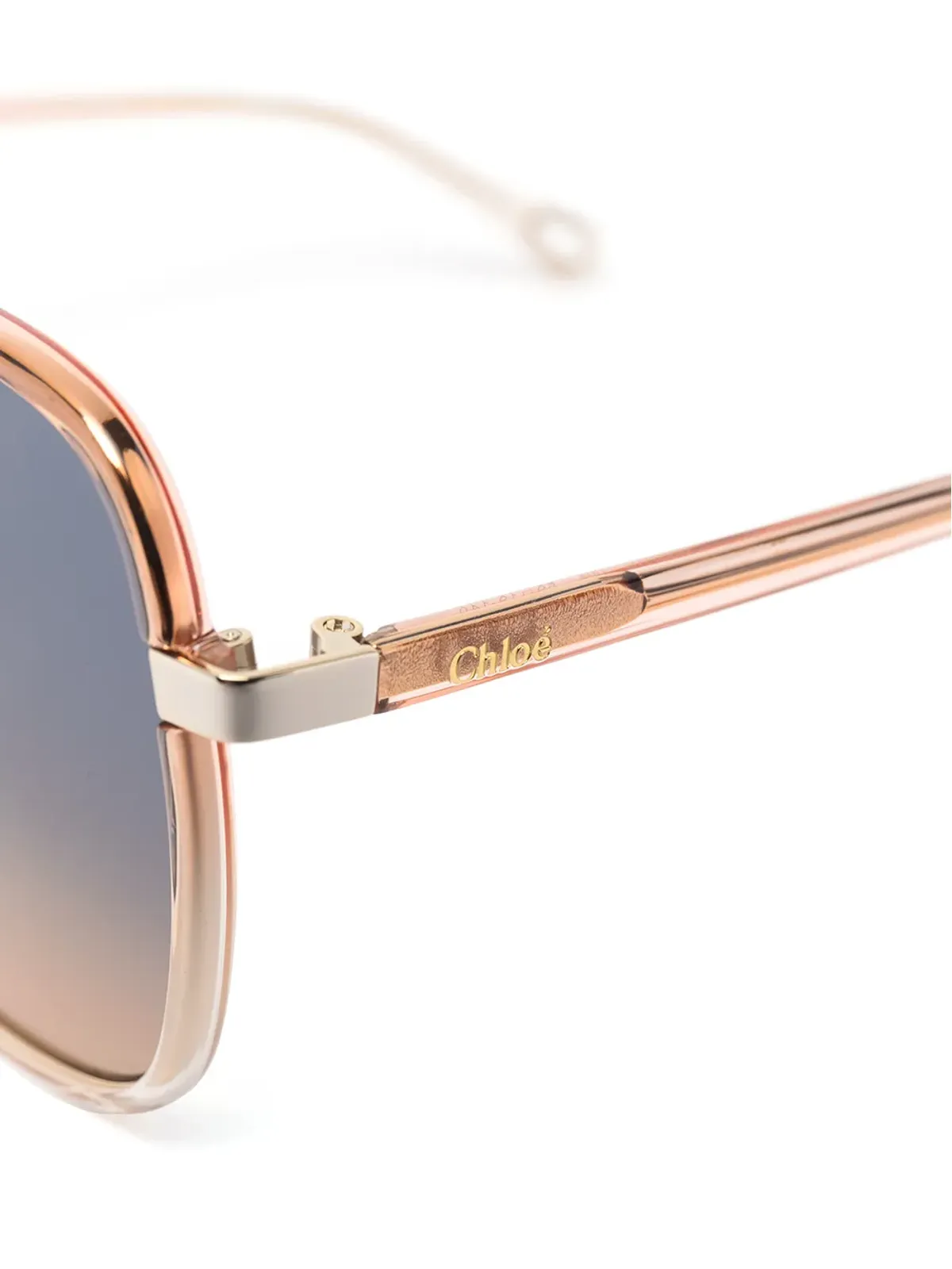 Chloé Eyewear フランキー スクエアフレーム サングラス（オレンジ） - 画像3