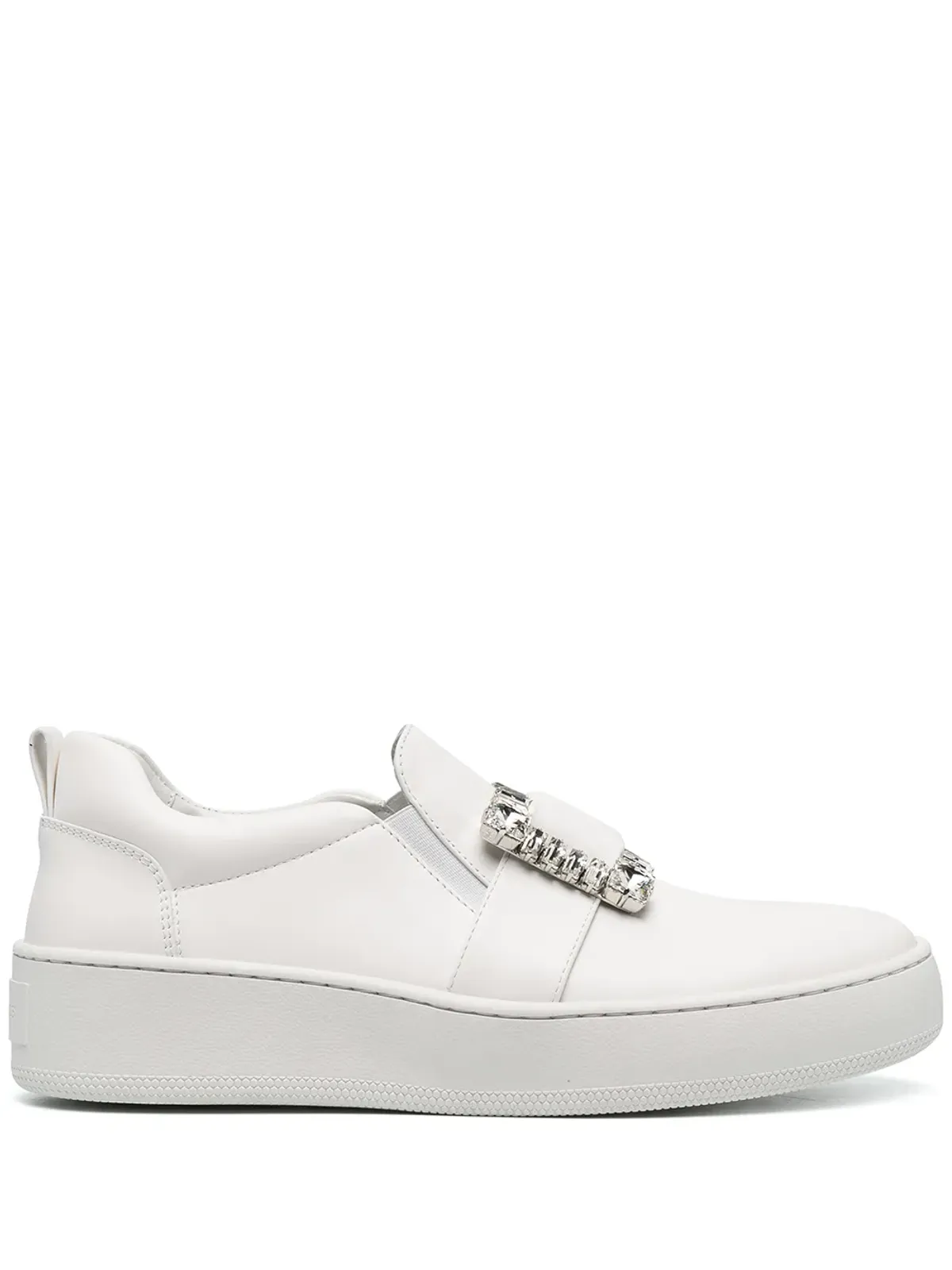 Sergio Rossi buckle-detail sneakers - White - 画像1