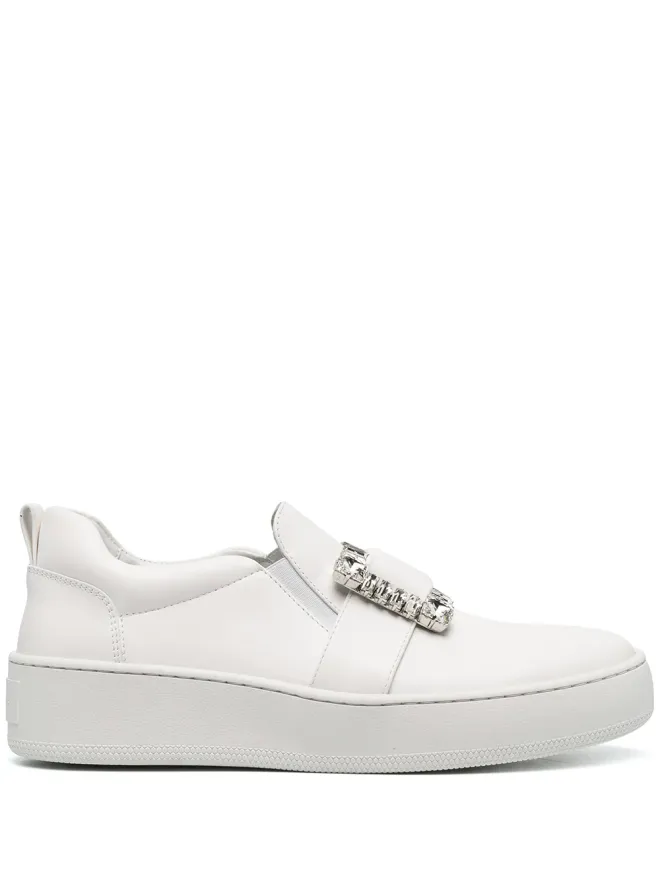 Sergio Rossi Sergio Rossi buckle-detail sneakers - Whiteの商品画像