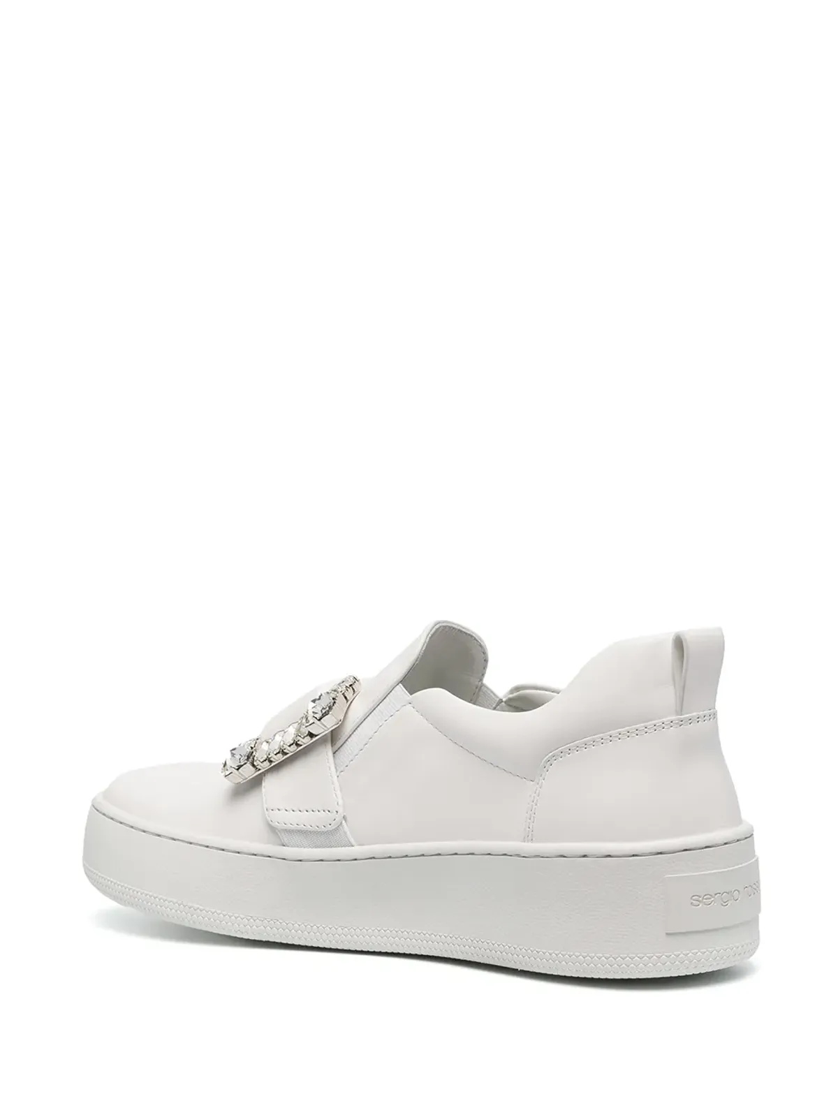 Sergio Rossi buckle-detail sneakers - White - 画像3