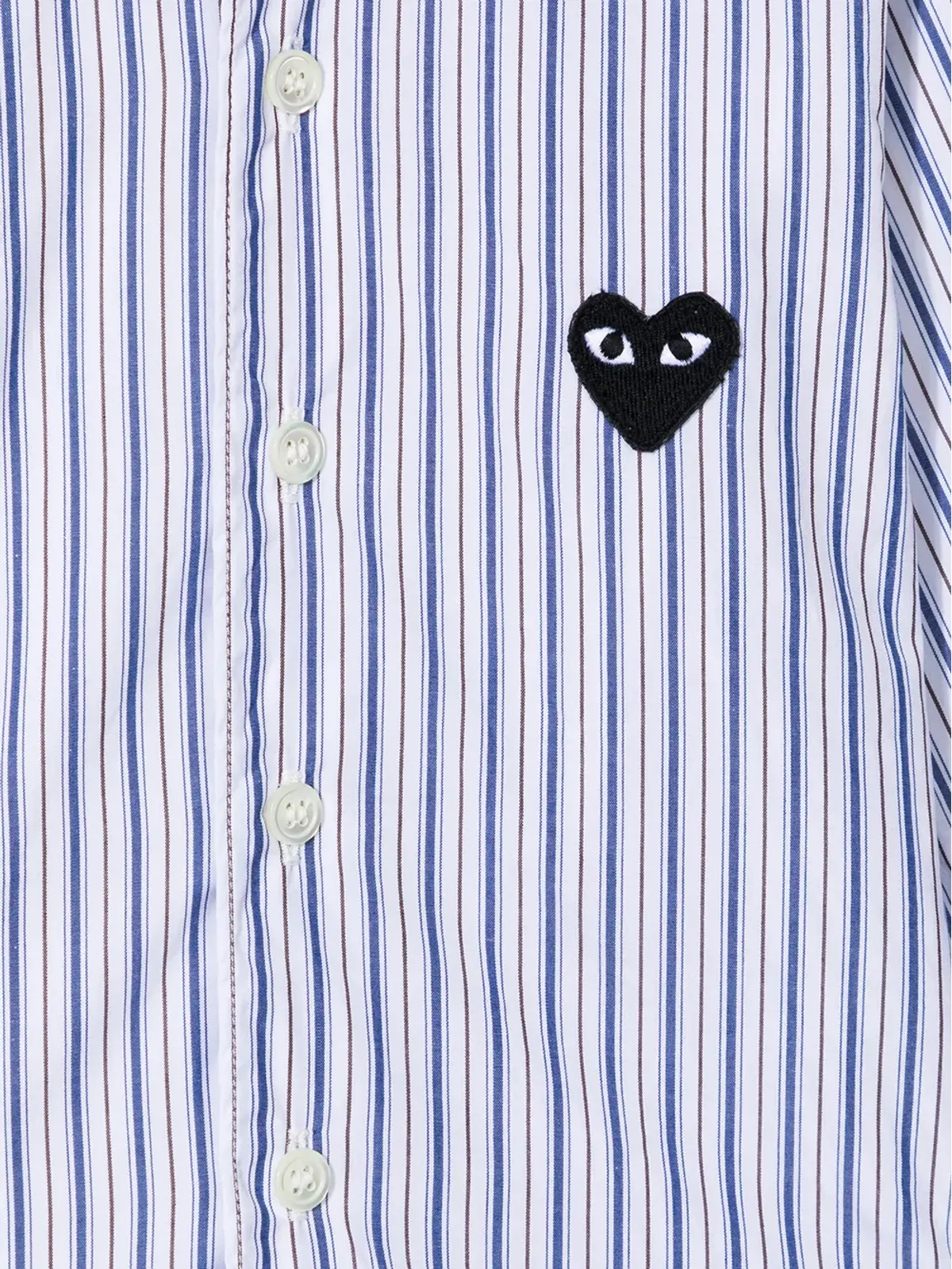 Comme Des Garçons Play Kids ストライプボタンアップシャツ - 画像3