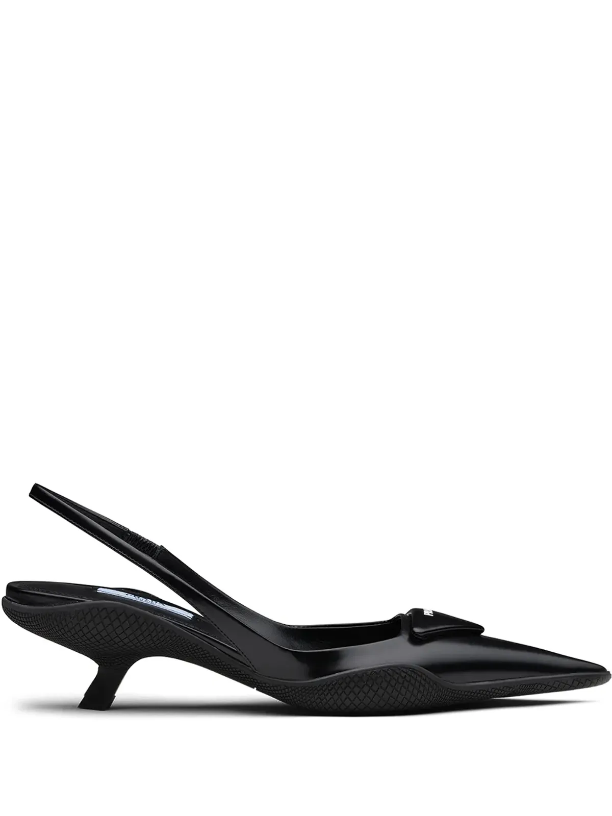 Prada トライアングルパッチ・スリングバックパンプス - 画像1