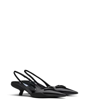 Prada トライアングルパッチ・スリングバックパンプス - サムネイル2