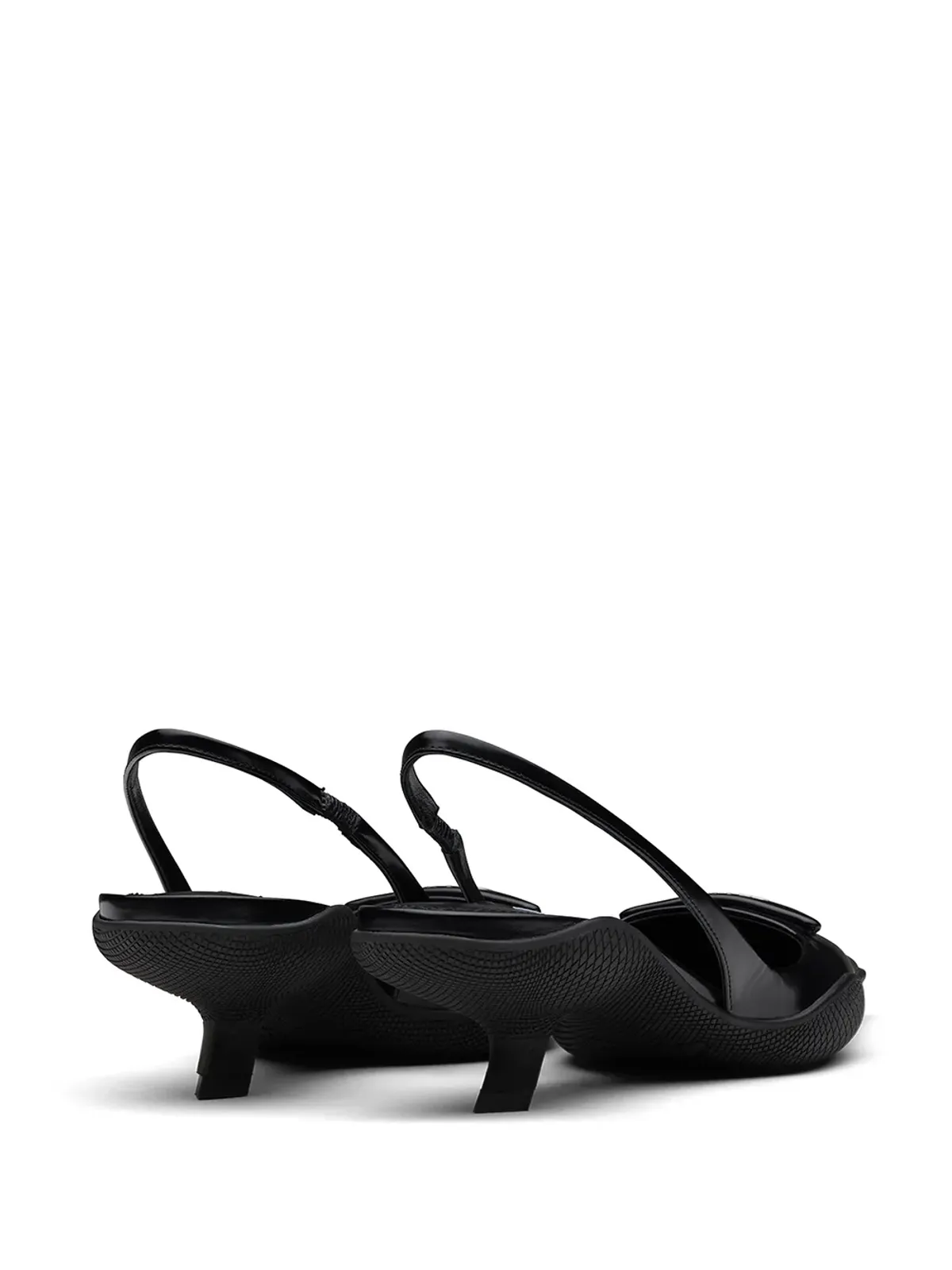 Prada トライアングルパッチ・スリングバックパンプス - 画像3