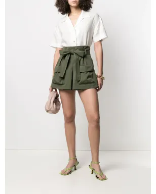 RED Valentino ベルト付きカーゴショーツ グリーン - サムネイル2
