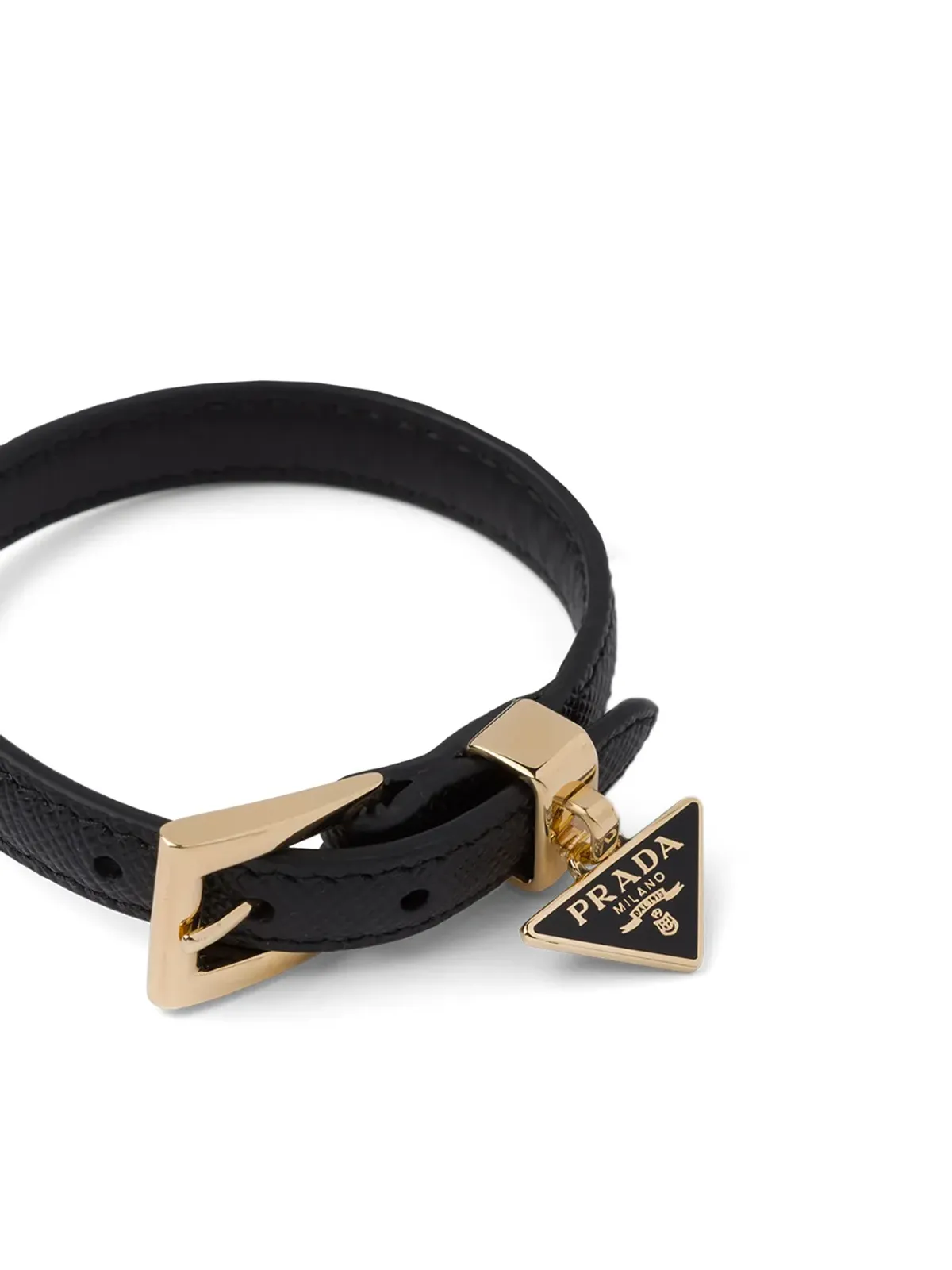 Prada サフィアーノレザー ブレスレット - ゴールド - 画像3